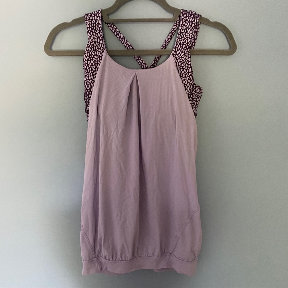 Lululemon purple tank with built in bra